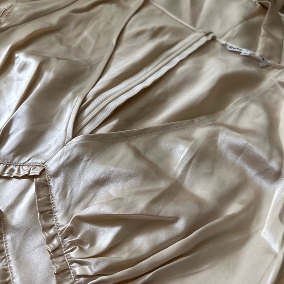 Reformation Kaye Silk Dress Ivory - Picture 3 of 4